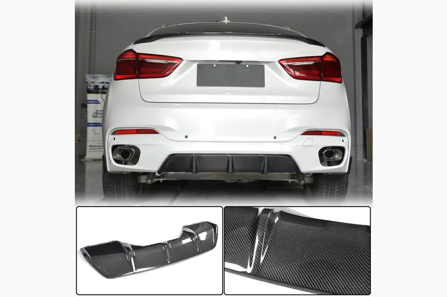 BMW X6 F16 2014-2019 Heckdiffusor V2 (für M-Sport, Carbon) Image