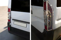 Fiat Ducato 2006-2025 Chrom Rückleuchten Abdeckungen mit Biegung (2006-2014, 2 Stk, Kunststoff) Foto 1