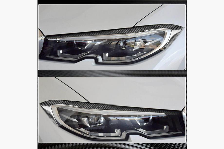 BMW 3 Series G20/G21 2018- Scheinwerferblenden (2018-2022, Carbon) Foto 4