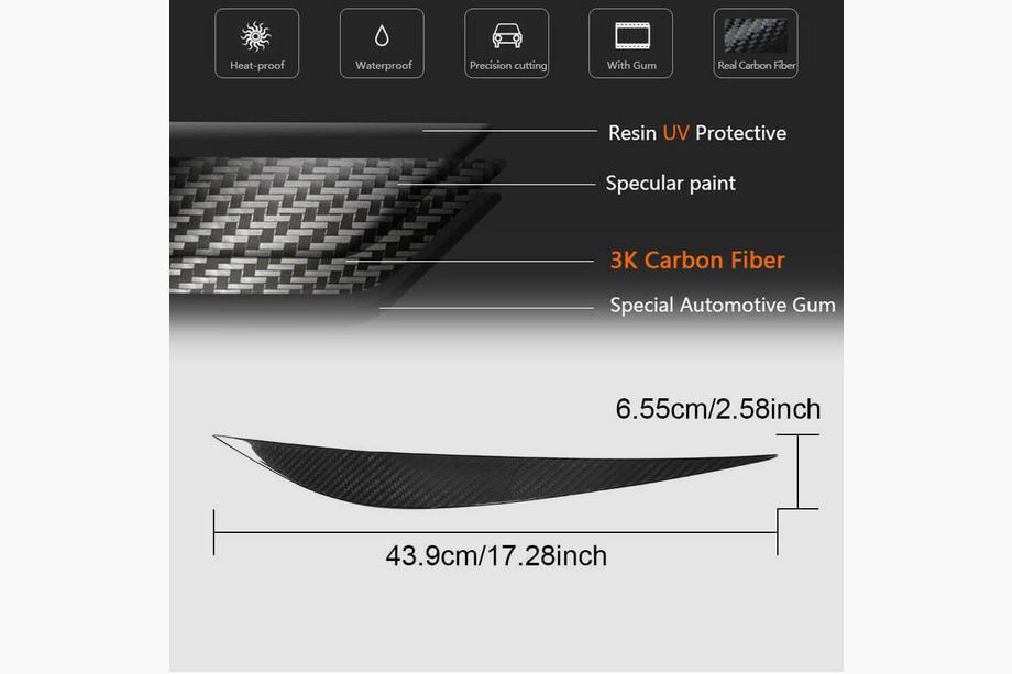 BMW 3 Series F30/F31 2012-2019 Scheinwerferblenden V2 (für F80, Carbon) Foto 7