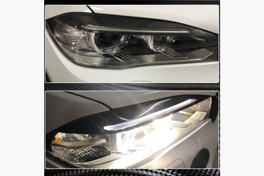 BMW X6 F16 2014-2019 Scheinwerferblenden Carbon V1 Foto 3