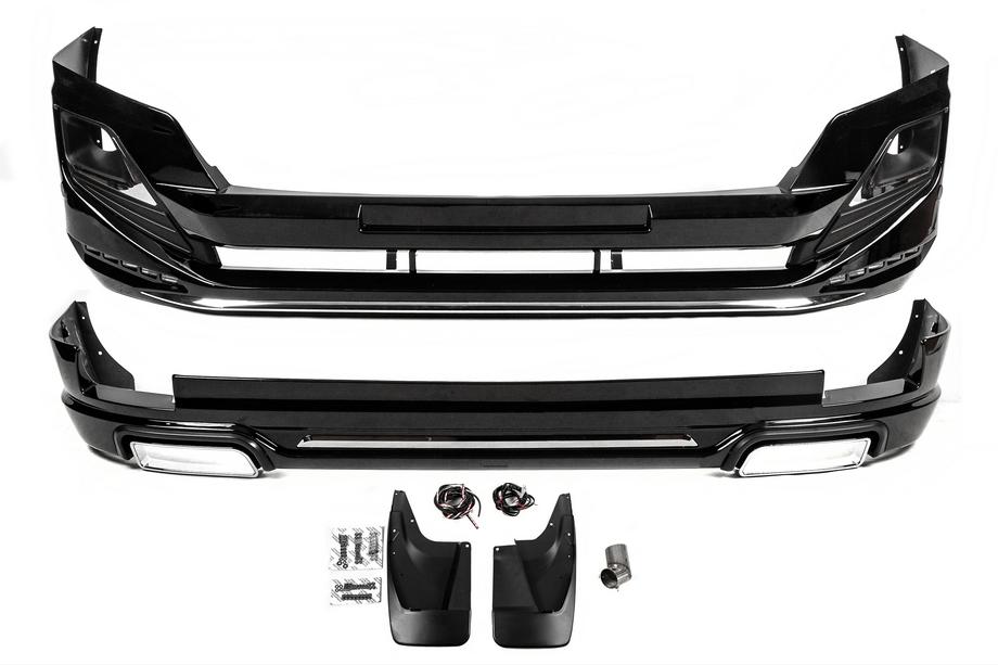 Toyota Land Cruiser Prado 150 2009-2023 Stoßstangenschutz vorne und hinten Luxury (2013-2017) Weiß Foto 3