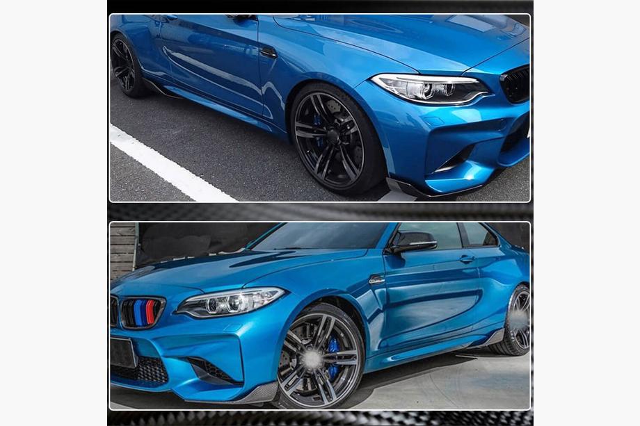BMW 2 Series F22/F23 2014-2021 Frontspoiler Flap Aufsätze (für F87 M2/M2C, Carbon) Foto 5