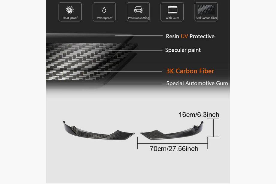 BMW 4 Series F32/F33/F36 2012-2020 Frontstoßstangenaufsatz Flap V2 (für F82/F83, Carbon) Foto 5