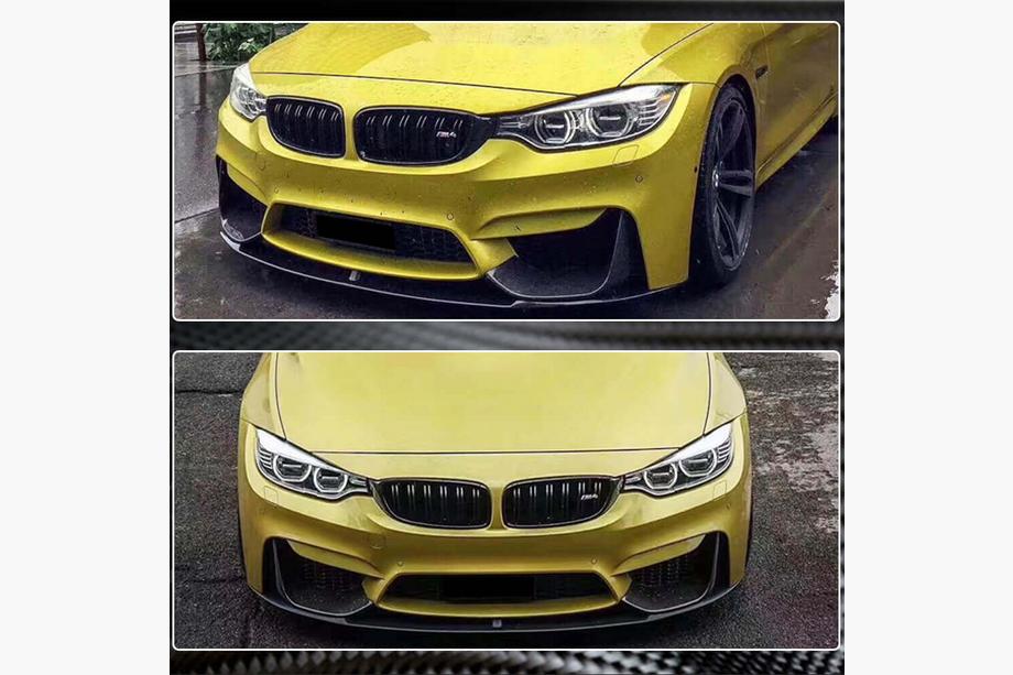 BMW 4 Series F32/F33/F36 2012-2020 Frontstoßstangen Flap Carbon V5 Aufsätze (für F82/F83) Foto 5