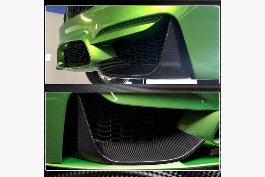 BMW 4 Series F32/F33/F36 2012-2020 Frontstoßstangen Flap Carbon V5 Aufsätze (für F82/F83) Foto 10