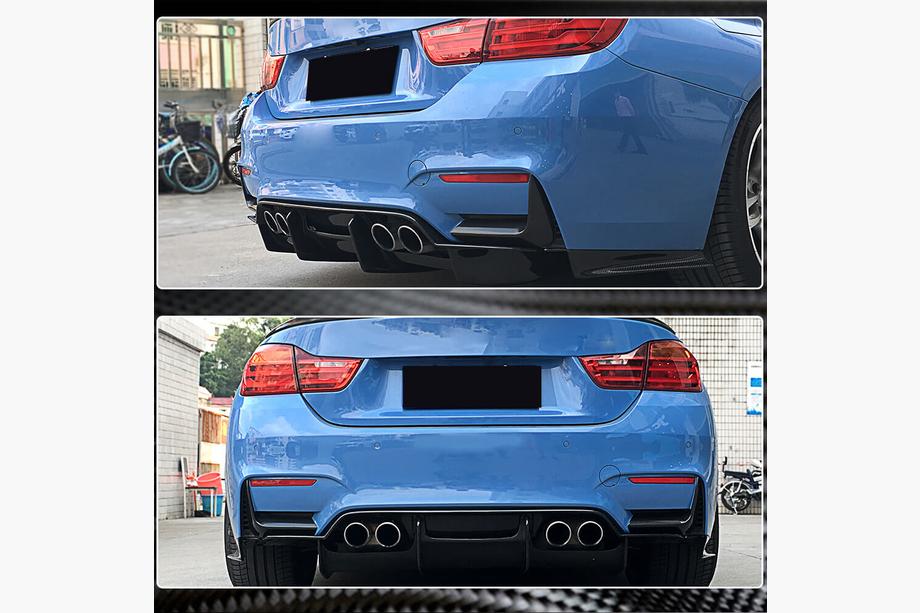 BMW 4 Series F32/F33/F36 2012-2020 Heckstoßstangenaufsätze Flap V1 (für F82/F83, Carbon) Foto 4