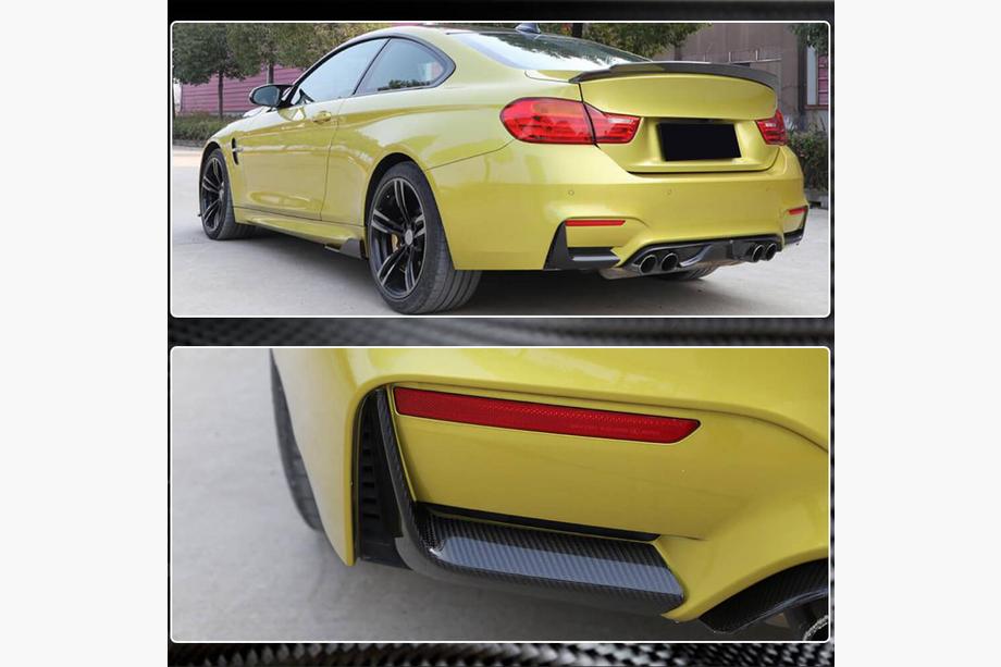 BMW 4 Series F32/F33/F36 2012-2020 Heckstoßstangenaufsätze Flap V1 (für F82/F83, Carbon) Foto 5