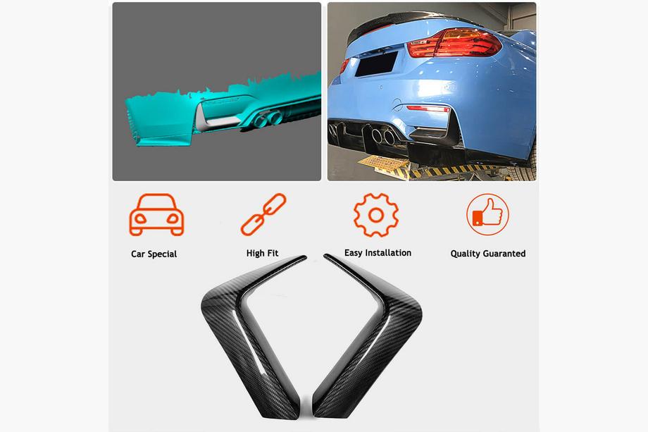 BMW 4 Series F32/F33/F36 2012-2020 Heckstoßstangenaufsatz Flap V2 (für F82/F83) Foto 2