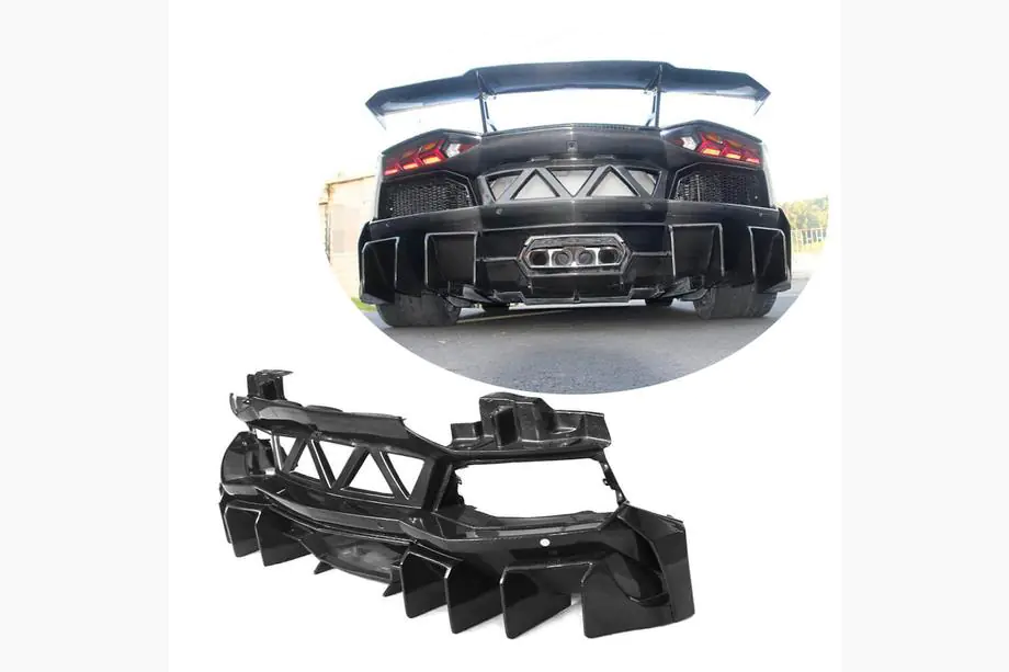 Lamborghini Aventador 2011-2022 Heckstoßstangenabdeckung Carbon Foto 1