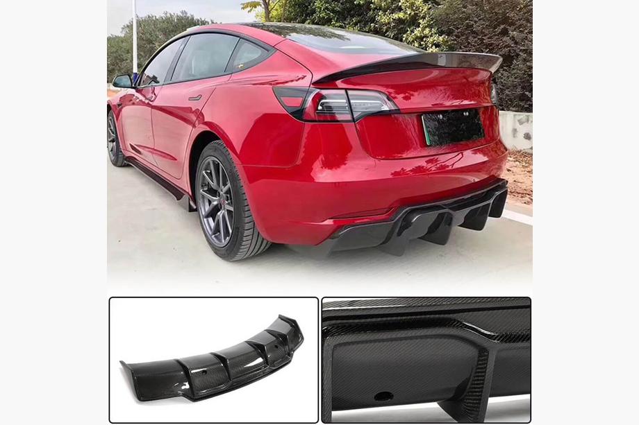Tesla Model 3 2017- Heckstoßstangendiffusor FRP V5 (2016-2022) Image