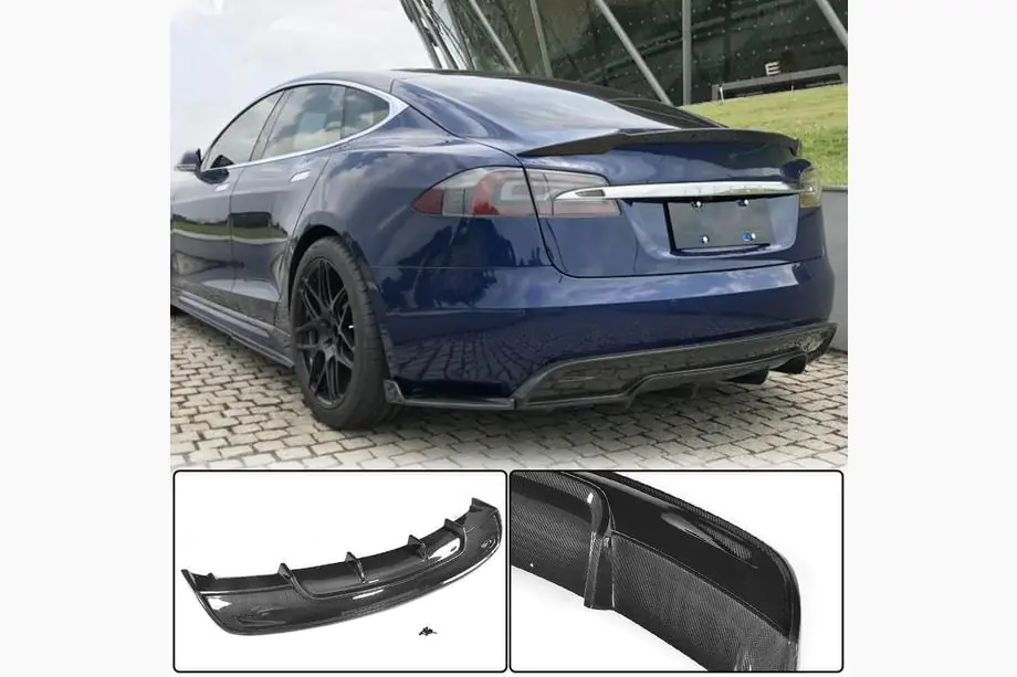Tesla Model S 2012– Heckdiffusor V2 (2016-2021, Carbon) Image