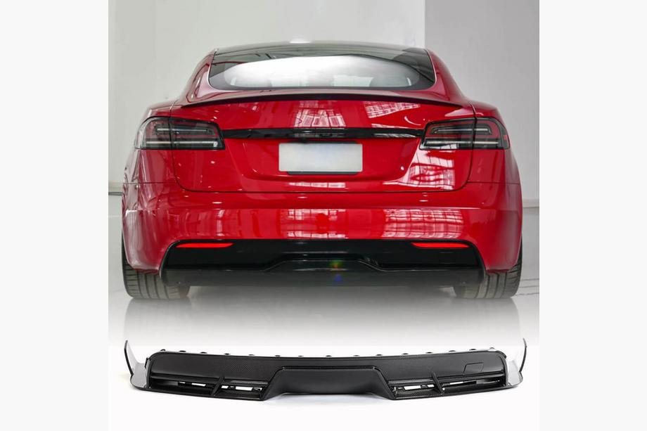 Tesla Model S 2012– Heckdiffusor Stoßstange (2021+, Carbon) Image