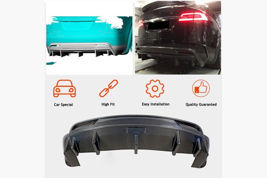 Tesla Model X 2015- Heckdiffusor Carbon V1 (2016-2020) Foto 2