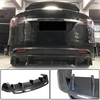 Heckdiffusor Stoßstange (2015-2021, Carbon) Tesla Model X 2015- Foto 1