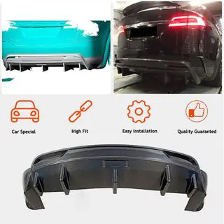 Heckdiffusor Stoßstange (2015-2021, Carbon) Tesla Model X 2015- Foto 2