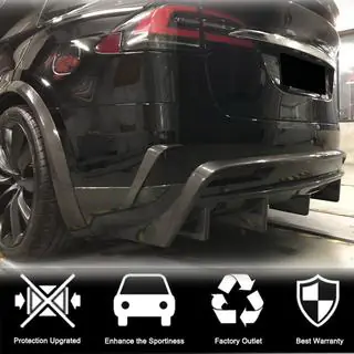 Heckdiffusor Stoßstange (2015-2021, Carbon) Tesla Model X 2015- Foto 3