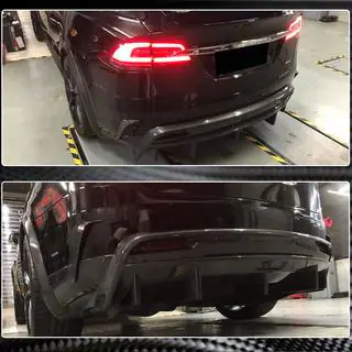 Heckdiffusor Stoßstange (2015-2021, Carbon) Tesla Model X 2015- Foto 4