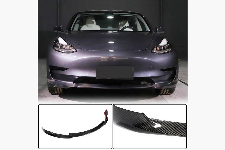 Tesla Model 3 2017- Frontlippe Lip V7 (2017-2023, Carbon) Image