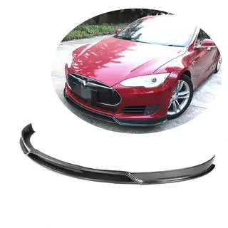 Frontlippe Lip V2 für Frontstoßstange (2012-2016, Carbon) Tesla Model S 2012– Foto 1