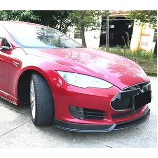 Frontlippe Lip V2 für Frontstoßstange (2012-2016, Carbon) Tesla Model S 2012– Foto 3