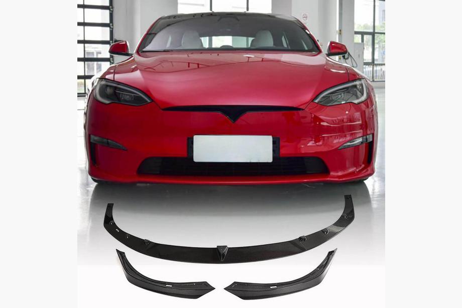 Tesla Model S 2012– Frontlippe Lip V2 (2021+, Carbon) Foto 1