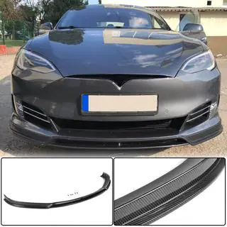 Frontstoßstangen Lippe Aufsatz (2016-2021, Carbon) Tesla Model S 2012– Foto 1