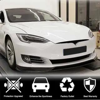 Frontstoßstangen Lippe Aufsatz (2016-2021, Carbon) Tesla Model S 2012– Foto 2