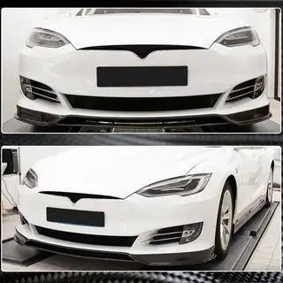 Frontstoßstangen Lippe Aufsatz (2016-2021, Carbon) Tesla Model S 2012– Foto 3