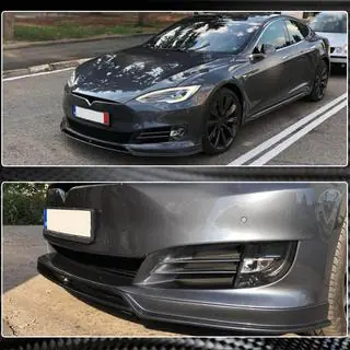 Frontstoßstangen Lippe Aufsatz (2016-2021, Carbon) Tesla Model S 2012– Foto 4