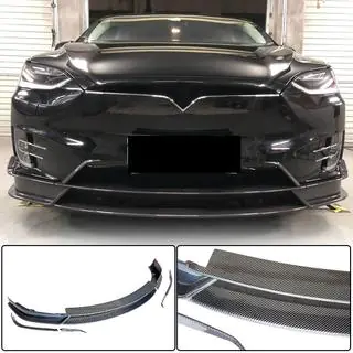Frontstoßstangenlippe Aufsatz (2015-2021, Carbon) Tesla Model X 2015- Foto 1