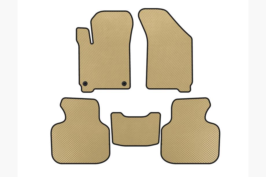 Dodge Journey 2008-2020 EVA Fußmatten (2011-2020, 7-Sitzer, Beige) Image