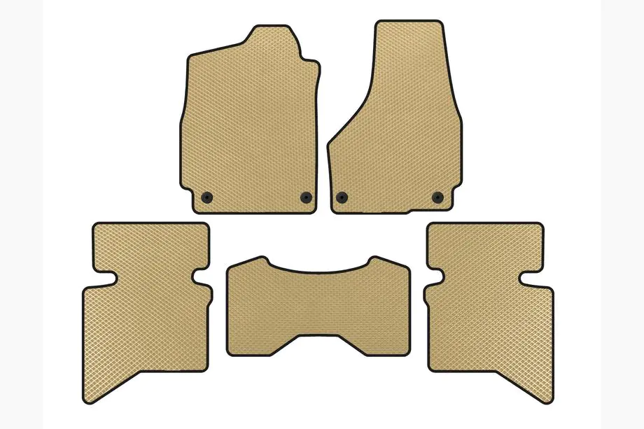 Dodge RAM (DS/DJ/D2) 2009–2024 EVA Fußmatten (2009+, 5-Sitzer/Doppelkabine, Beige) Image