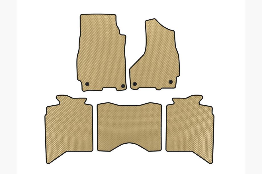 Dodge RAM (DS/DJ/D2) 2009–2024 EVA Fußmatten (2013+, 5-Sitzer, Beige) Image