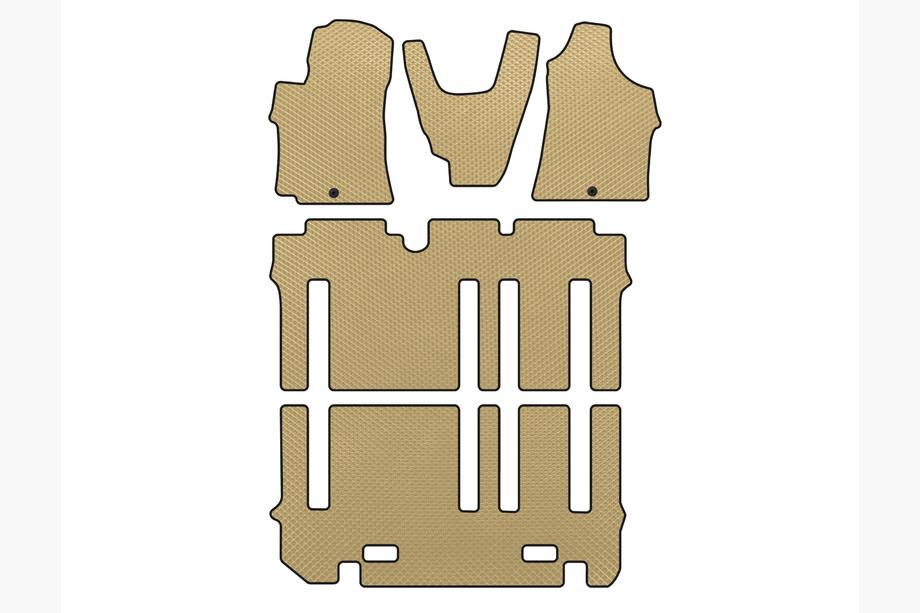 Hyundai H300, H1, Starex 2008-2020 EVA Fußmatten (kompletter Innenraum, Beige) Image