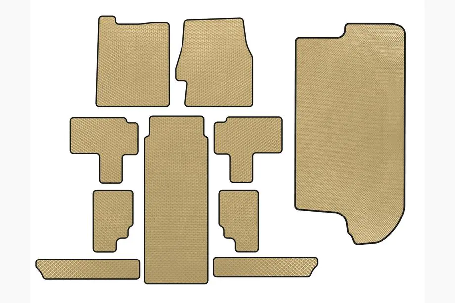 Kia Carnival 2002-2013 EVA Fußmatten (kompletter Innenraum, Beige) Image