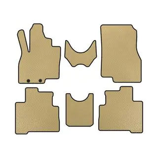EVA Fußmatten (2 Reihen, Beige)