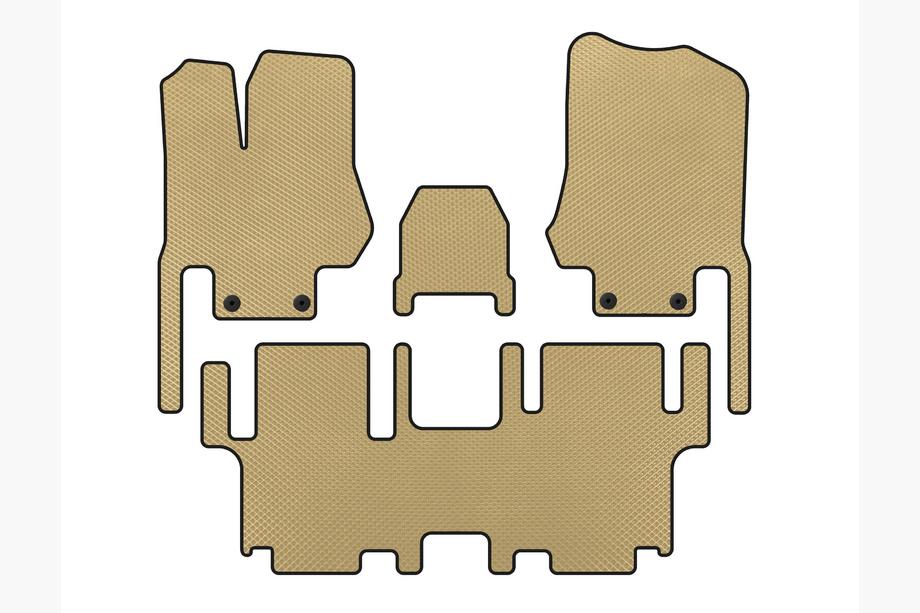 Nissan Quest 2011-2017 EVA Fußmatten (2 Reihen, 7-Sitzer, Beige) Image