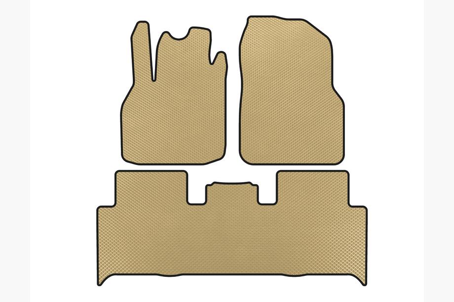 Renault Scenic/Grand 2003-2009 EVA Fußmatten (2 Reihen, Beige) Image