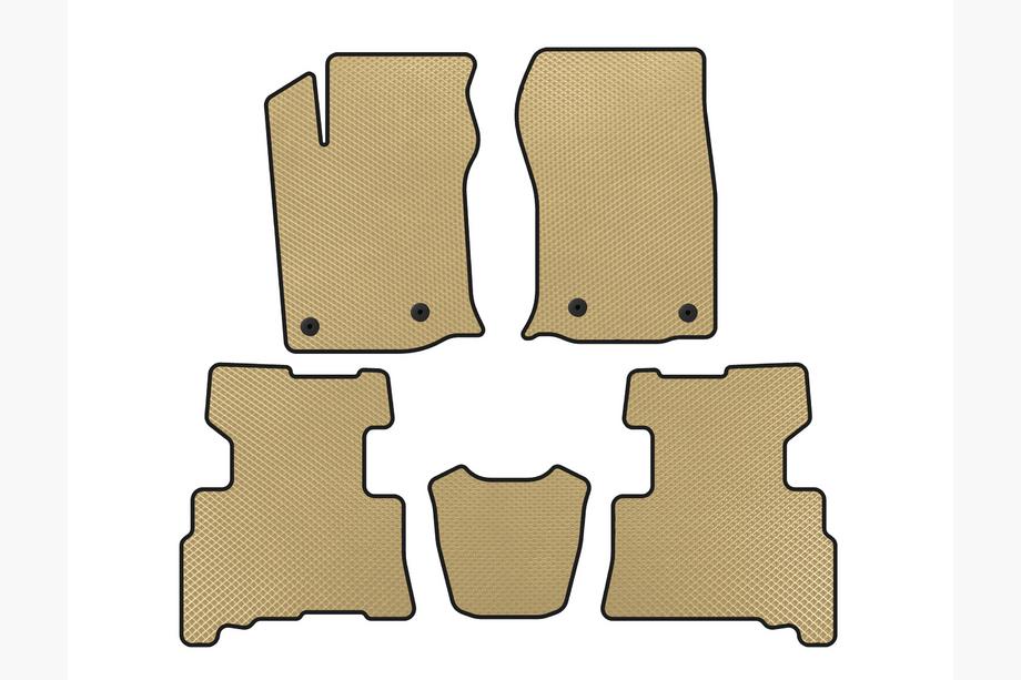 Toyota 4Runner 2009-2024 EVA Fußmatten (2 Reihen, 2014-2024, 7-Sitzer, Beige) Image