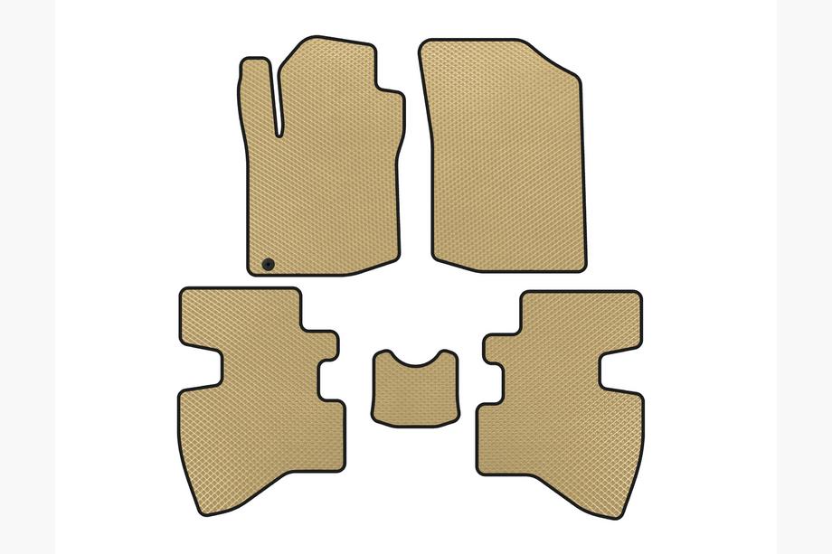 Toyota Aygo 2007-2014 EVA Fußmatten (2007-2009, HB, 3-Türer, Beige) Image