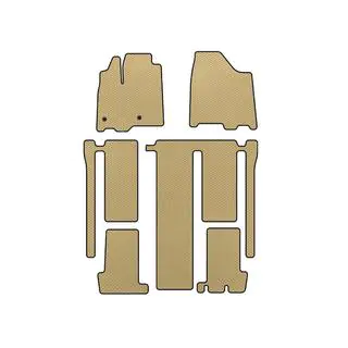 EVA Fußmatten (3 Reihen, Beige)