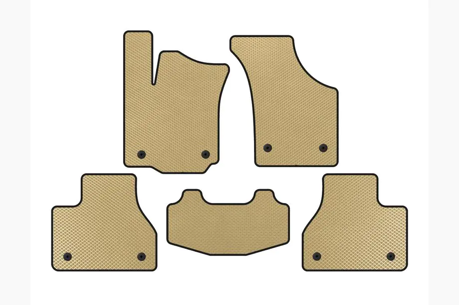 Volkswagen Phaeton 2002-2016 EVA Fußmatten (SD, Kurzbasis, Beige) Image