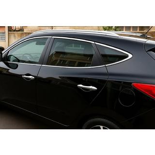 Chrom Fensterumrandung Set (10-tlg, Edelstahl) Hyundai IX-35 2010-2015 Foto 1