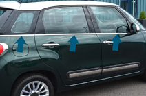 Fiat 500/500L 2013-2022 Fensterleisten Chrom (6 Stk, Edelstahl) OmsaLine - Italienischer Edelstahl Foto 2