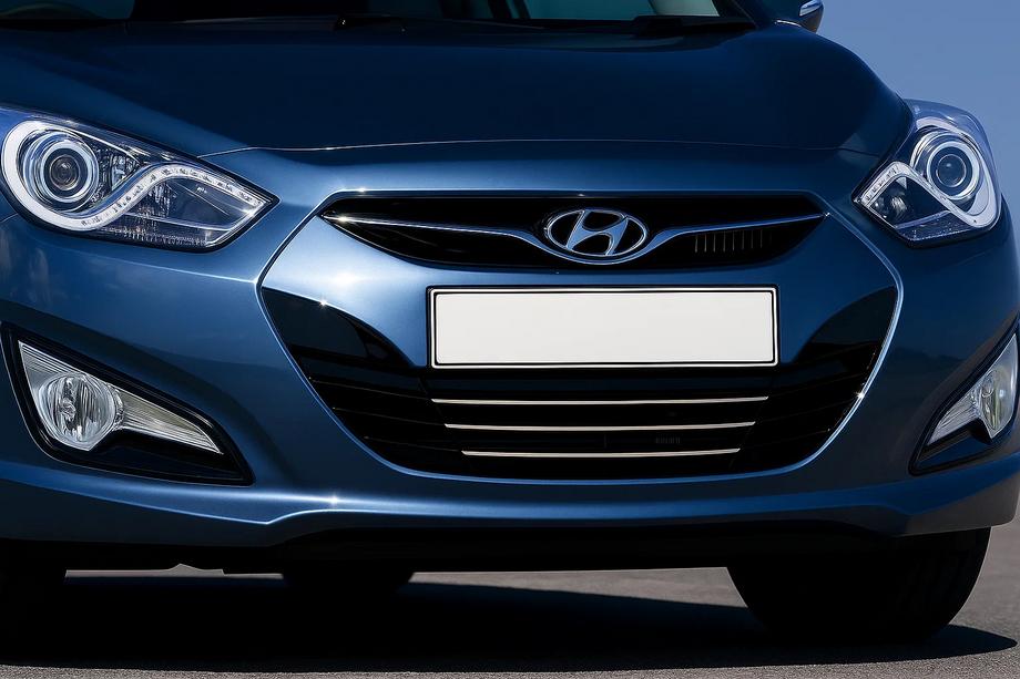 Hyundai I-40 2011-2019 Grillabdeckung (3 Stk, Edelstahl) Image