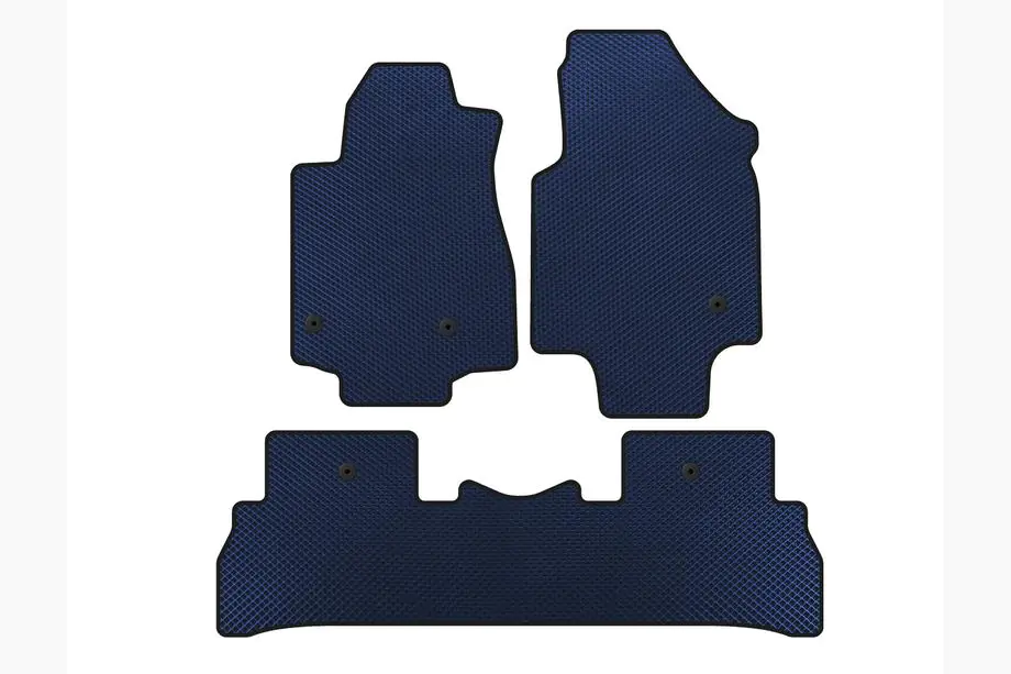 Honda Pilot 2008-2015 EVA Fußmatten (2008-2012, 7-Sitzer, Blau) Image
