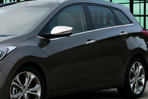 Hyundai I-30 2012-2017 Spiegelabdeckungen mit Aussparung für Blinker (2 Stk) ABS - Verchromter Kunststoff Foto 1