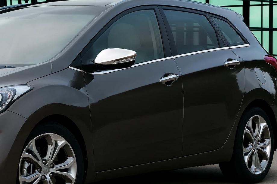Hyundai I-30 2012-2017 Spiegelabdeckungen mit Aussparung für Blinker (2 Stk) ABS - Verchromter Kunststoff Image