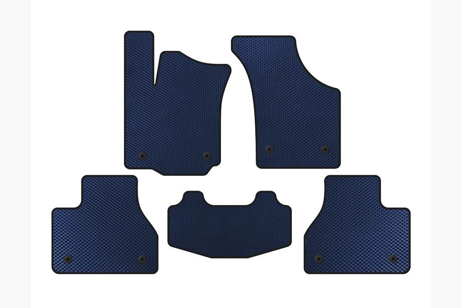 Volkswagen Phaeton 2002-2016 EVA Fußmatten (SD, Kurzbasis, Blau) Image